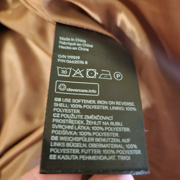 H & M Divided Cozy Brown Faux Fur Jacket Size M. Teddy Coat - Picture 4 of 5